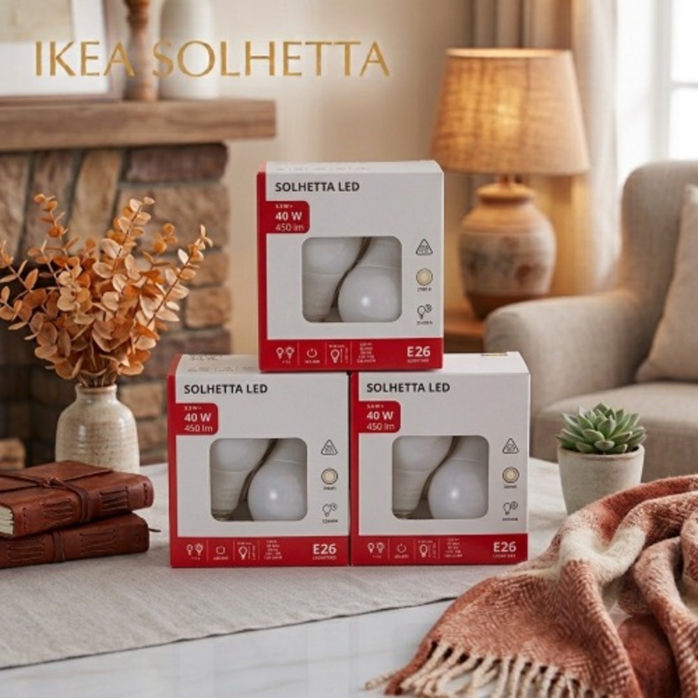 IKEA SOLHETTA LED Bulb E26 450 Lumen 40W Warm White‎ 2700K 6 Pack (3 Boxes of 2)